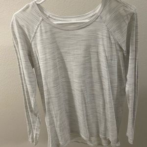 White and Grey Lululemon Long Sleeve